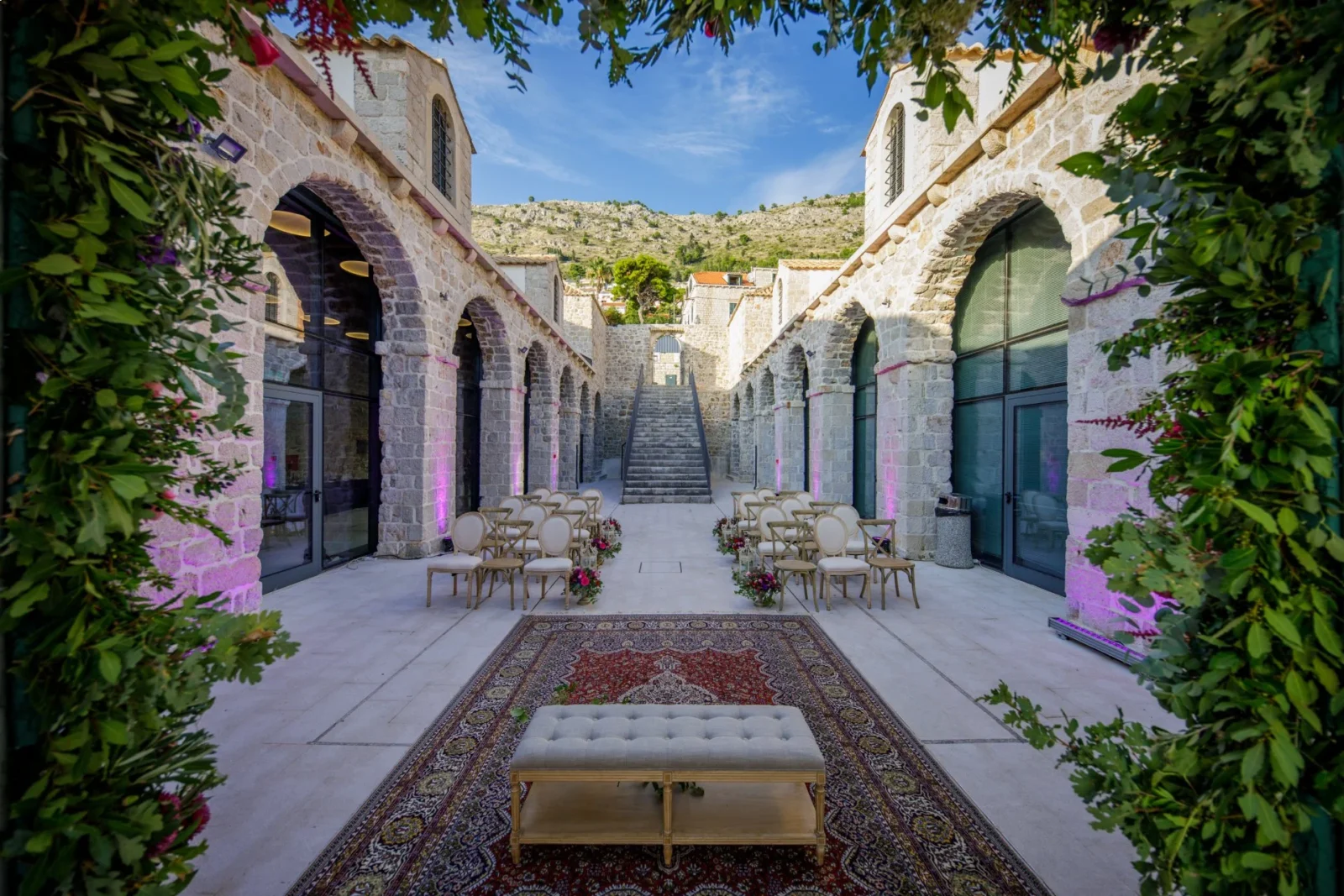 Pollak cvijeće Lazareti Dubrovnik event space with terrace, club, and sea views